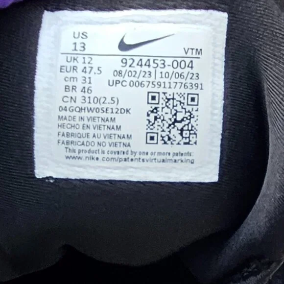 Size 13 - Nike Vapormax Plus - Triple Black Dark Gray - Picture 7 of 7